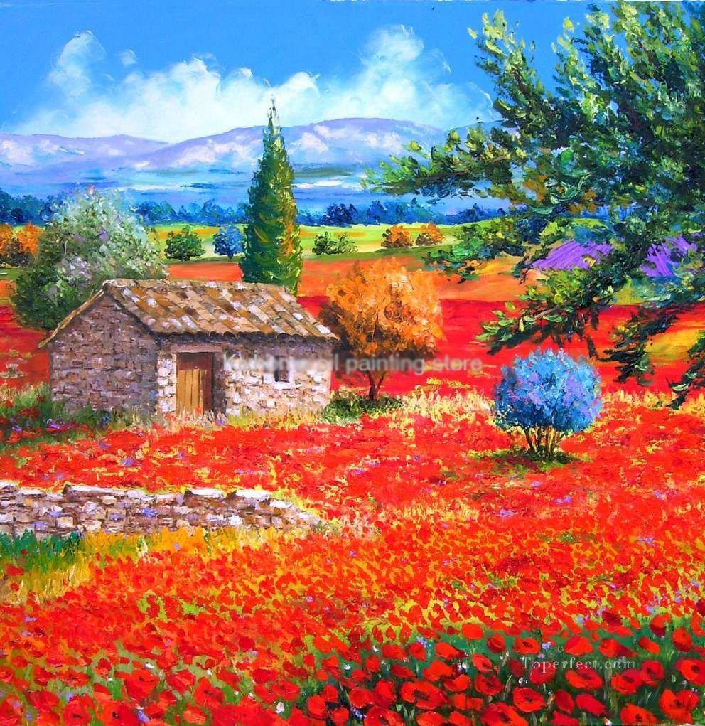 PLS20 beautiful landscape garden Oil Paintings